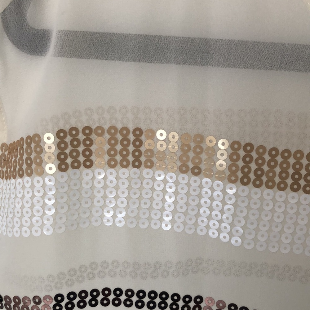 NEW GUESS Gold Sequin Top - Picture 3 of 5